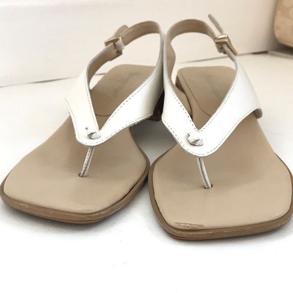 ETIENNE AIGNER Leather Sandals Low Block Heel Slingback Slip On Women’s Size 7.5 - Picture 8 of 16